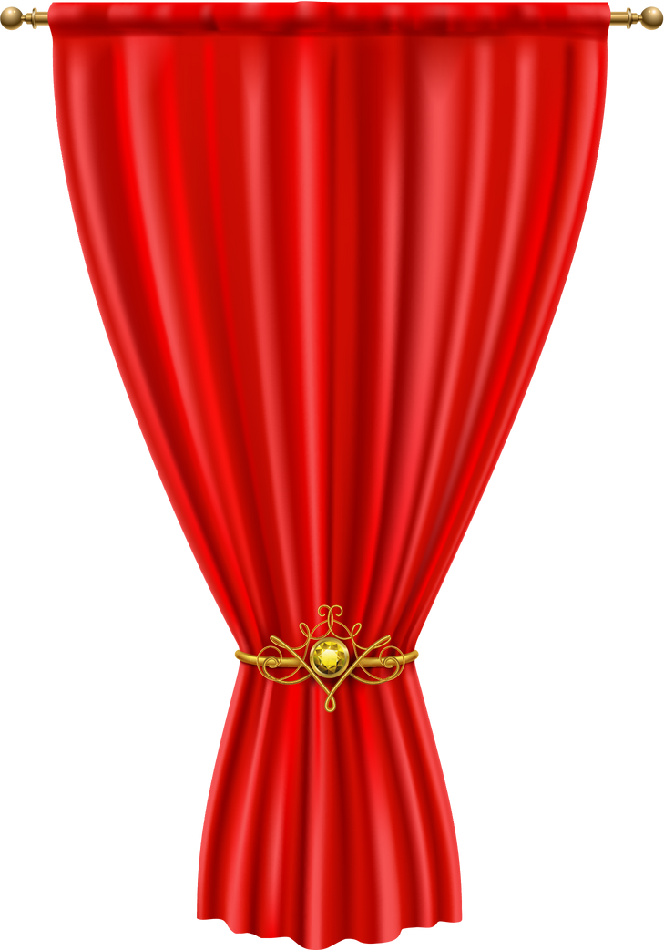 Realistic Luxury Red Curtain